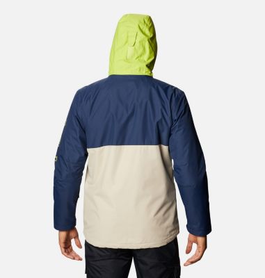 Men's Timberturner Ski Jacket Timberturner&trade; Jacket | 013 | S, Ancient Fossil, Coll Navy, Brt Chrtrse, back