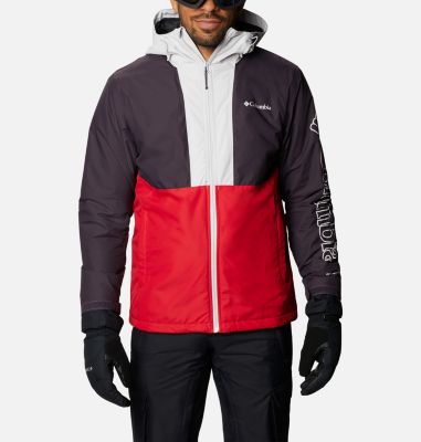 Men's Timberturner Ski Jacket Timberturner&trade; Jacket | 013 | S, Mountain Red, Dark Purple, Nimbus Grey, front