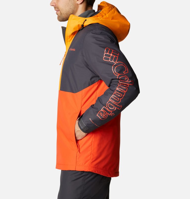 Veste de Ski Imperméable Timberturner Homme, Color: Red Quartz, Shark, Flame Orange, image 3