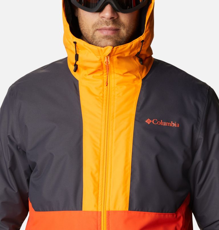 Veste de Ski Imperméable Timberturner Homme, Color: Red Quartz, Shark, Flame Orange, image 4