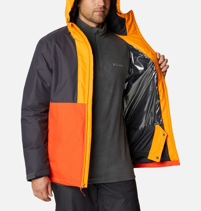 Thumbnail: Veste de Ski Imperméable Timberturner Homme, Color: Red Quartz, Shark, Flame Orange, image 6