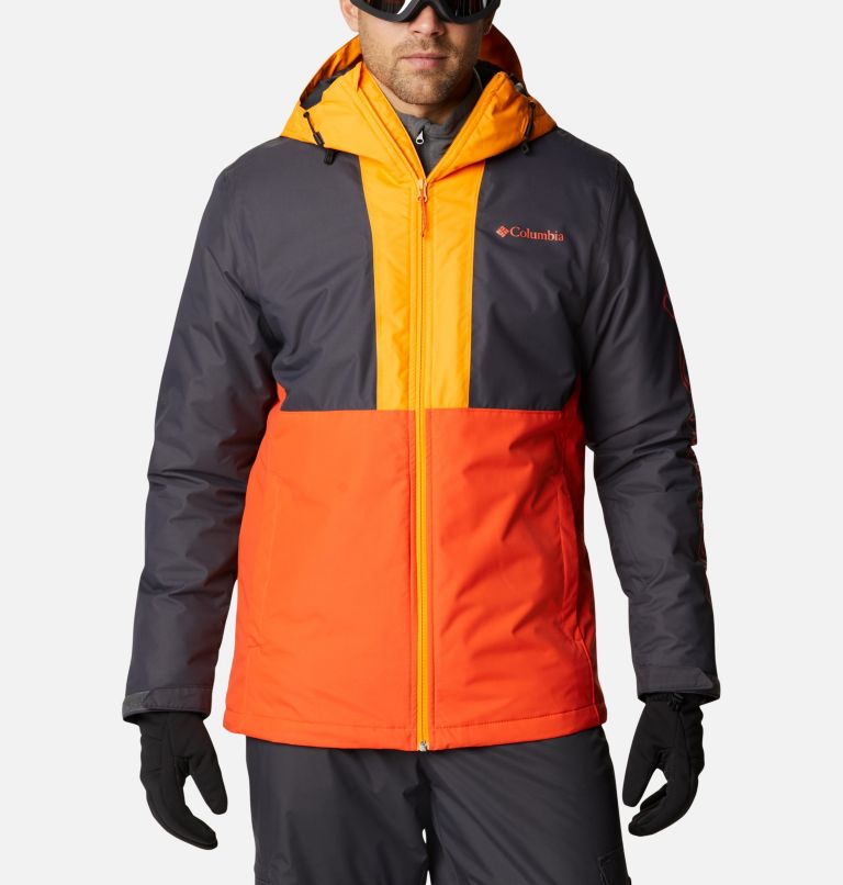 Veste de Ski Imperméable Timberturner Homme, Color: Red Quartz, Shark, Flame Orange, image 1