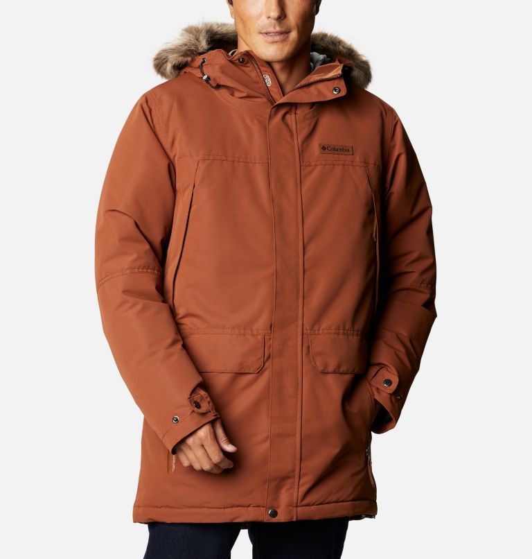 Parka long en duvet South Canyon pour homme, Color: Dark Amber, image 1