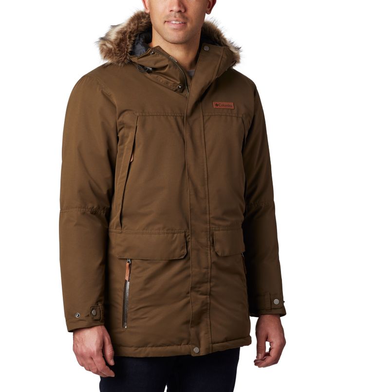 Parka long en duvet South Canyon pour homme, Color: Olive Green, image 1