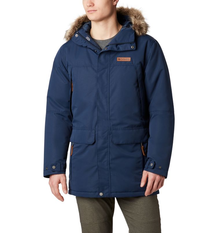 Men's South Canyon Long Down Parka, Color: Collegiate Navy, image 1