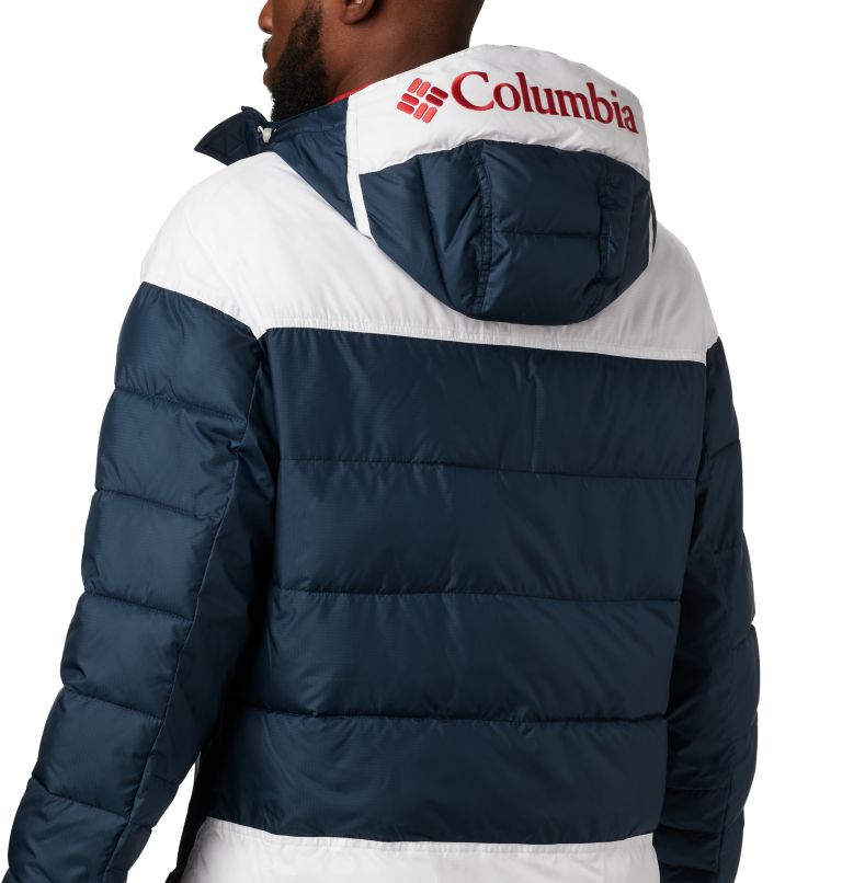 Columbia Mens Lodge Pullover Jacket Collegiate Navy White Large 