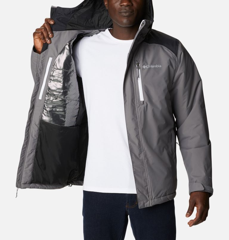 Columbia Men's Tipton Peak II Insulated Jacket, Ancient Fossil/Black,  Medium at  Men's Clothing store