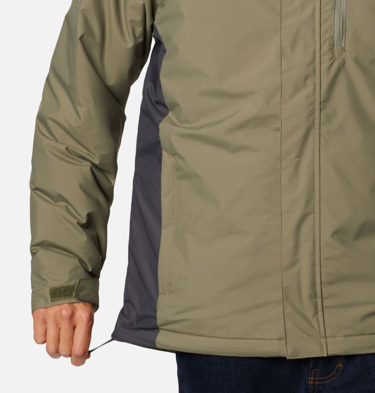 Men's Tipton Peak Insulated Jacket, Color: Stone Green, Shark, image 6