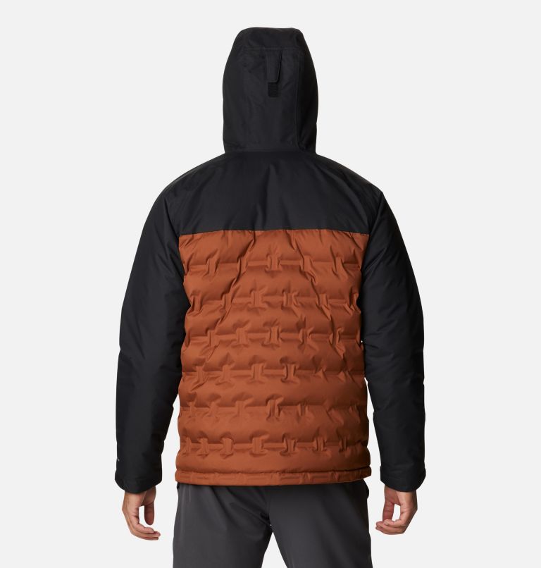 Men's Grand Trek Down Jacket, Color: Dark Amber, Black, image 2