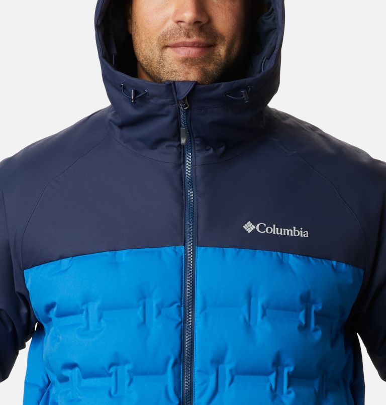 Grand Trek Down Jacket | 432 | S, Color: Bright Indigo, Collegiate Navy, image 4