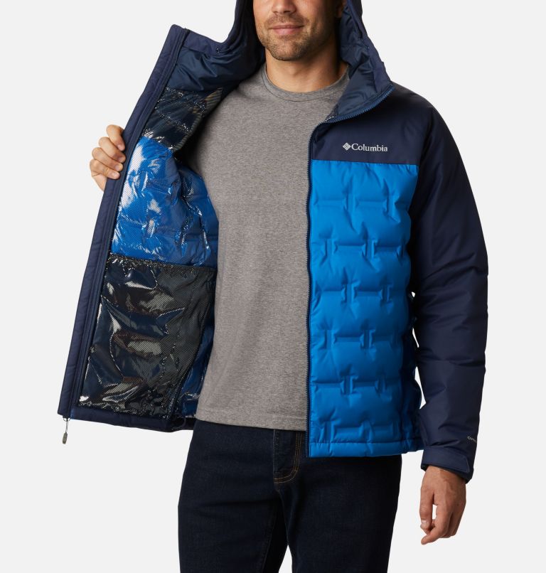 Grand Trek Down Jacket | 432 | S, Color: Bright Indigo, Collegiate Navy, image 5