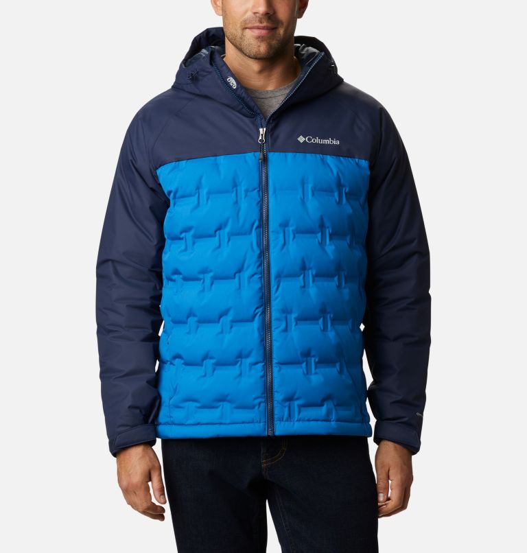 Grand Trek Down Jacket | 432 | S, Color: Bright Indigo, Collegiate Navy, image 1
