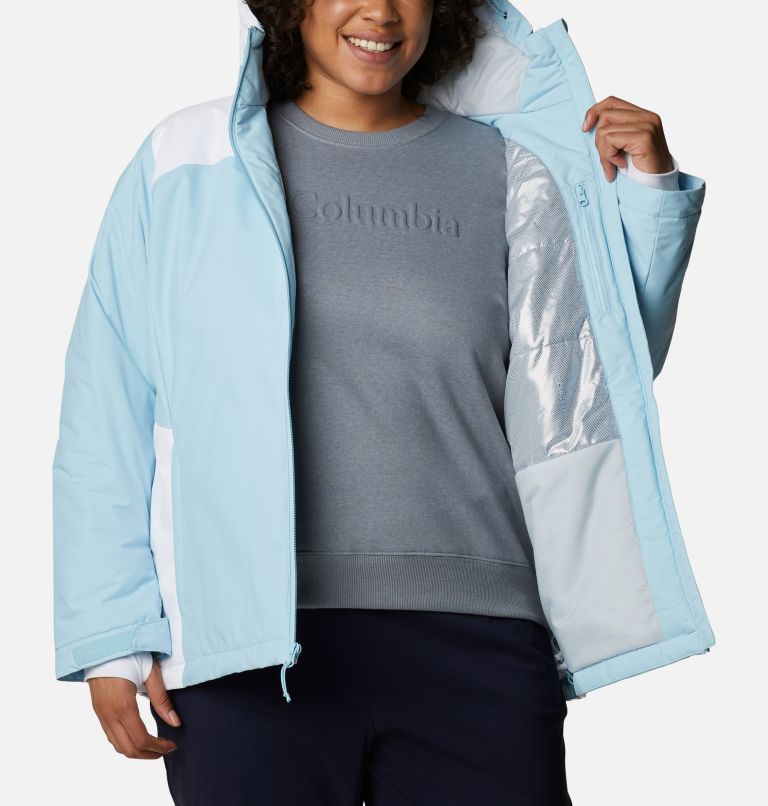 Women's Tipton Peak Insulated Jacket - Plus Size, Color: Spring Blue, White, image 5
