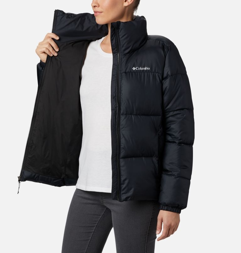 COLUMBIA Puffect™ Long Jacket, Black Women's Shell Jacket