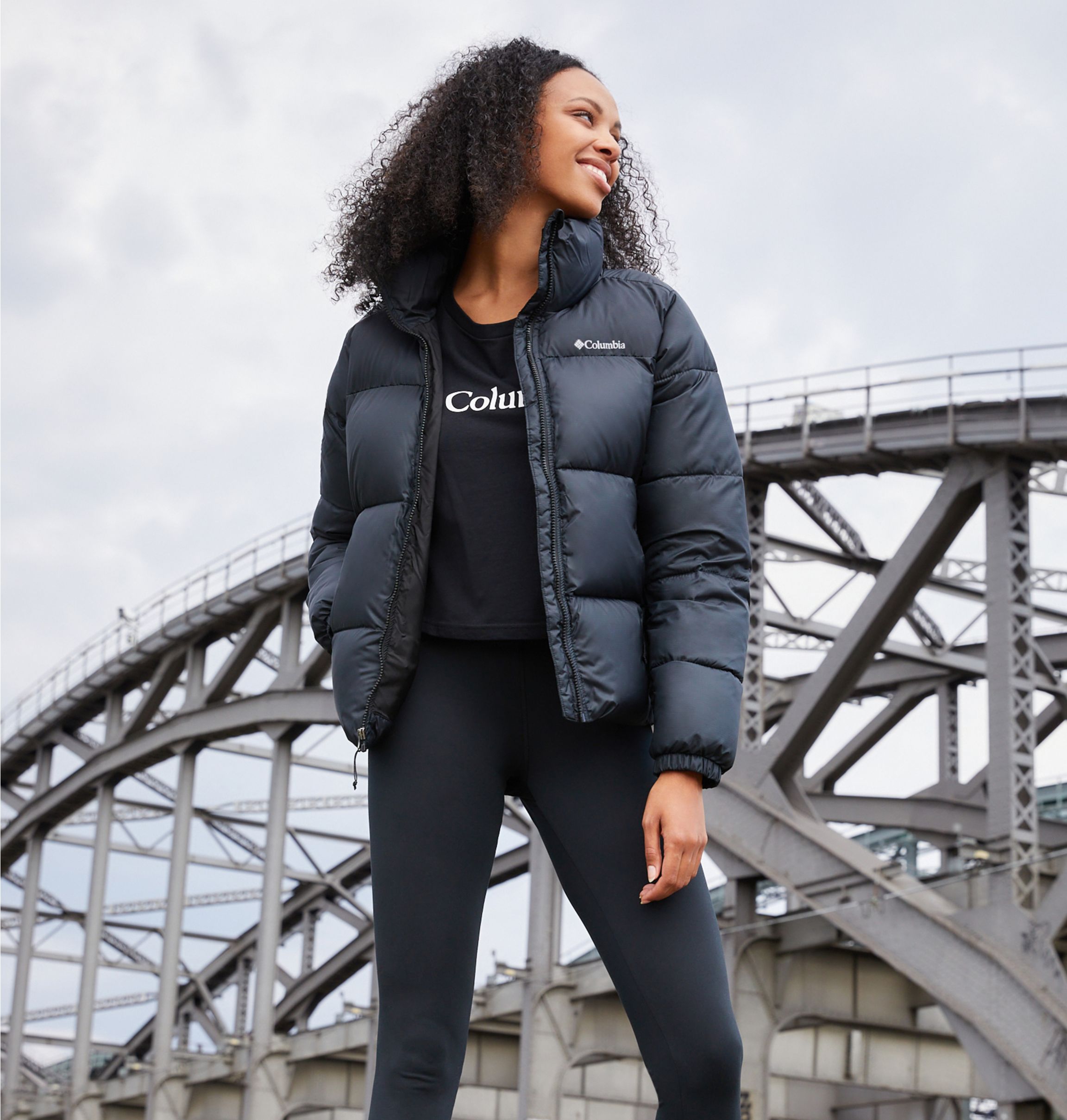 Columbia Black Puffect Puffer Jacket