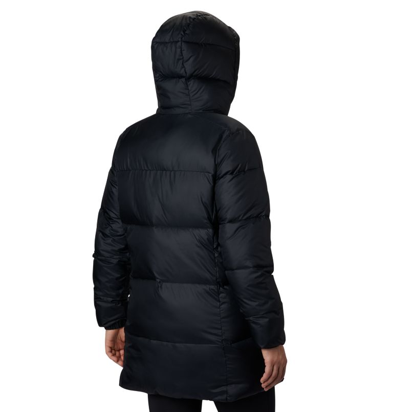 Thumbnail: Manteau mi-long à capuchon Puffect pour femme, Color: Black, image 2