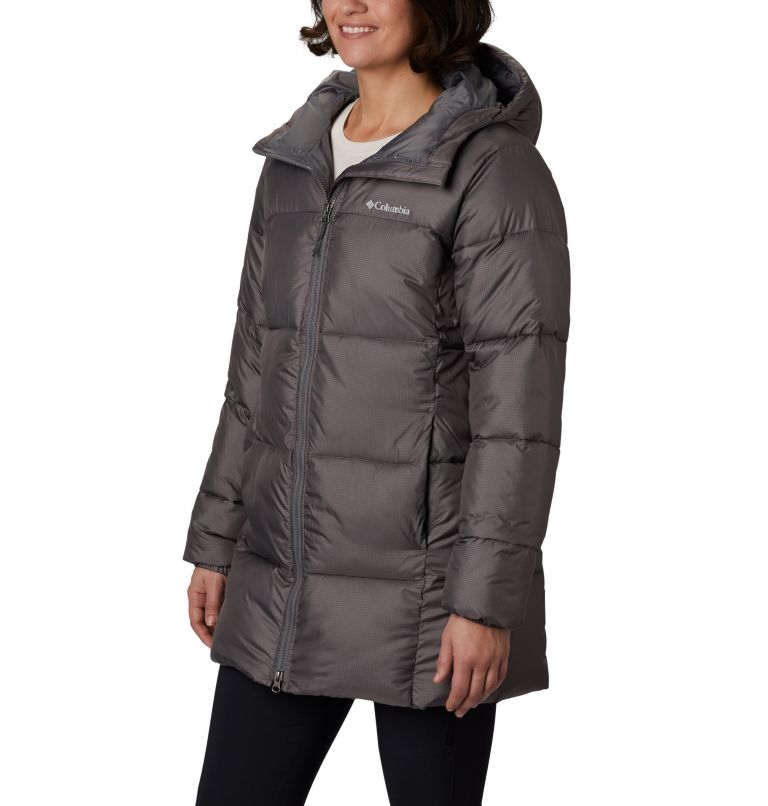 Manteau mi-long à capuchon Puffect pour femme, Color: City Grey, image 1