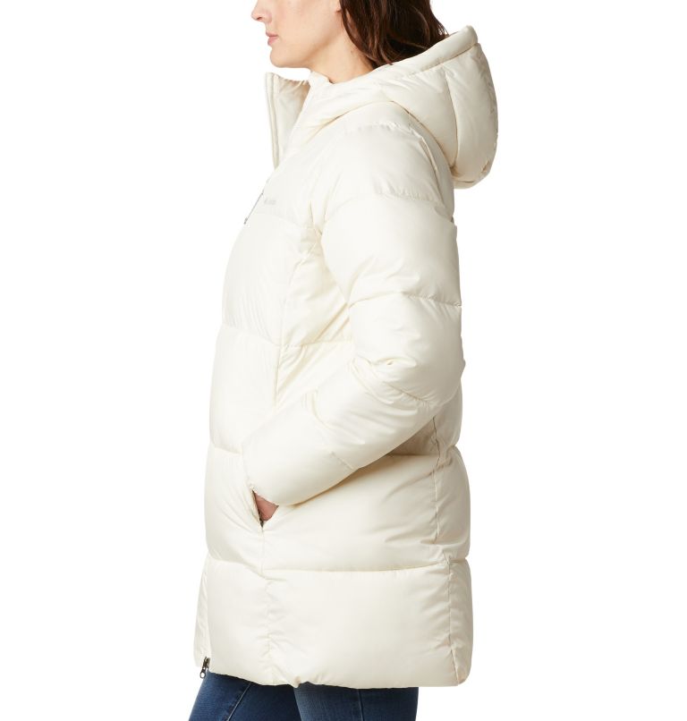 Thumbnail: Manteau mi-long à capuchon Puffect pour femme, Color: Chalk, image 3