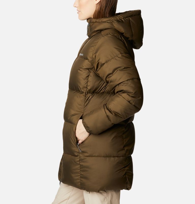 Thumbnail: Puffect Mid Puffer Jacke mit Kapuze für Frauen, Color: Olive Green, image 3