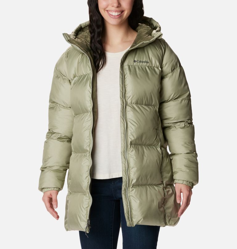 Thumbnail: Women's Puffect Hooded Mid Puffer Jacket, Color: Safari, image 6