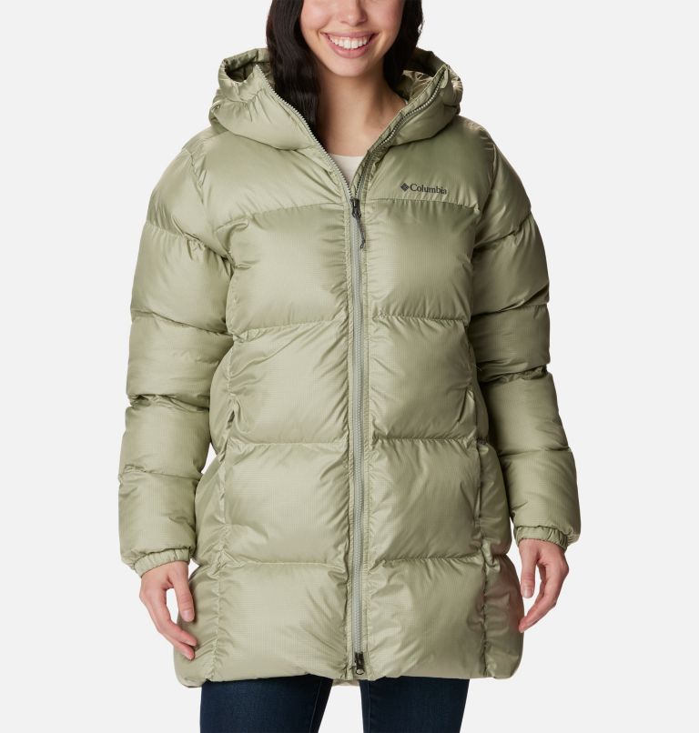 Women's Puffect Hooded Mid Puffer Jacket, Color: Safari, image 1