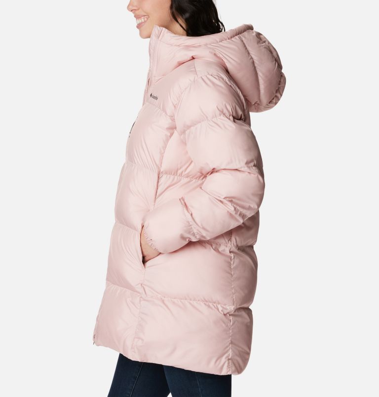 Women's Puffect Hooded Mid Puffer Jacket, Color: Dusty Pink, image 3