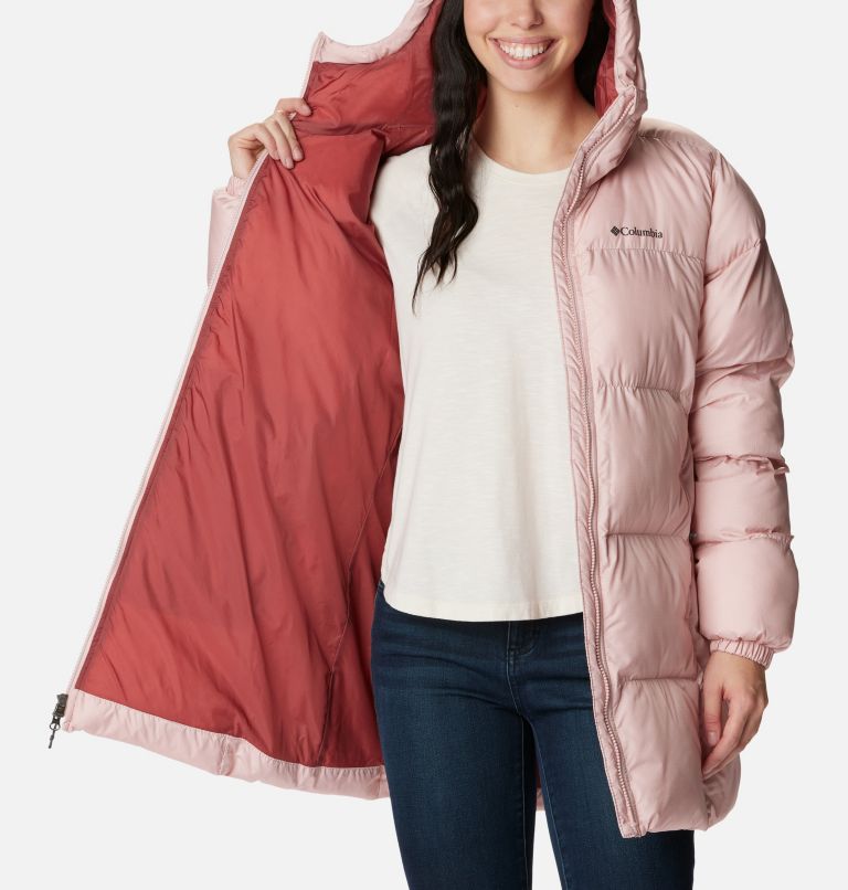 Women's Puffect Hooded Mid Puffer Jacket, Color: Dusty Pink, image 5