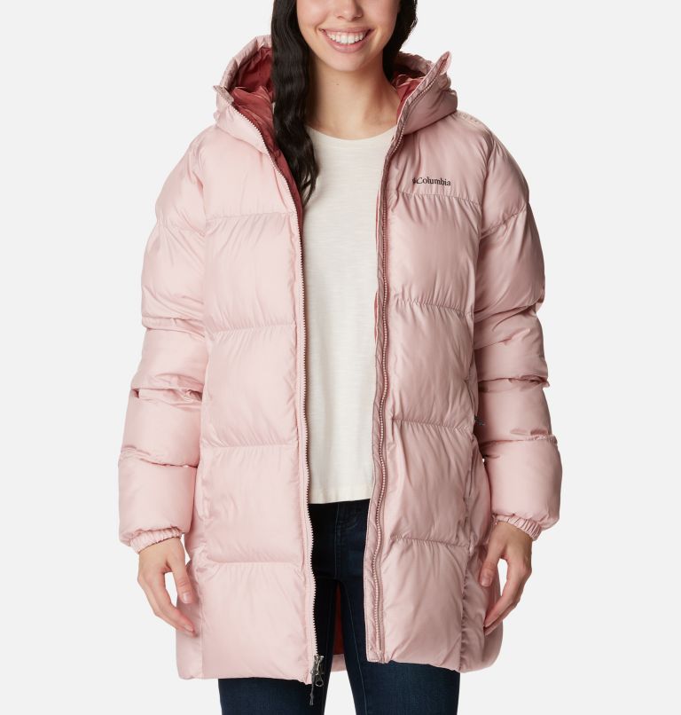 Women's Puffect Hooded Mid Puffer Jacket, Color: Dusty Pink, image 6