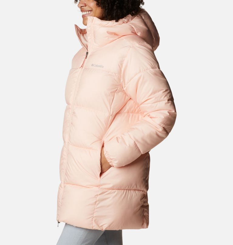 Thumbnail: Women's Puffect Hooded Mid Puffer Jacket, Color: Peach Blossom, image 3