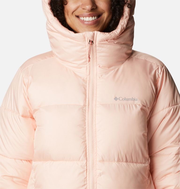 Women's Puffect Hooded Mid Puffer Jacket, Color: Peach Blossom, image 4