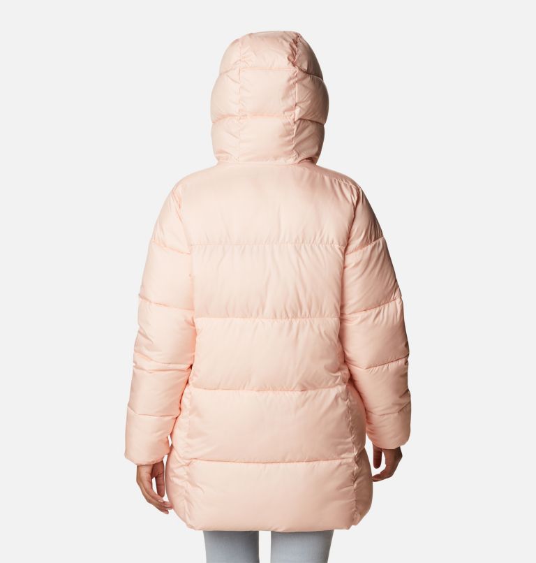 Women's Puffect Hooded Mid Puffer Jacket, Color: Peach Blossom, image 2