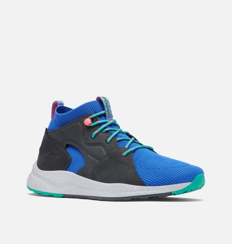 Men's SH/FT OutDry Mid Shoe, Color: Lapis Blue, Emerald Green, image 2