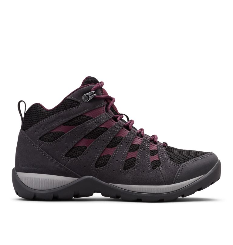 Womens' Redmond V2 Mid Waterproof Shoe, Color: Black, Black Cherry, image 1