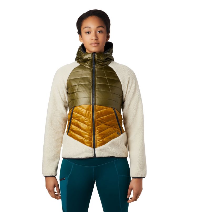 Women's Altius Hybrid Hoody, Color: Dark Bolt, image 1
