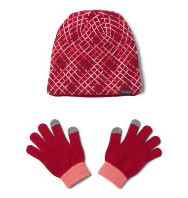 little girls hat and glove set