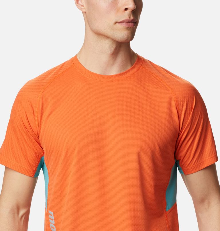 Thumbnail: Men's Titan Ultra II Running T-Shirt, Color: Tangy Orange, Teal, image 4
