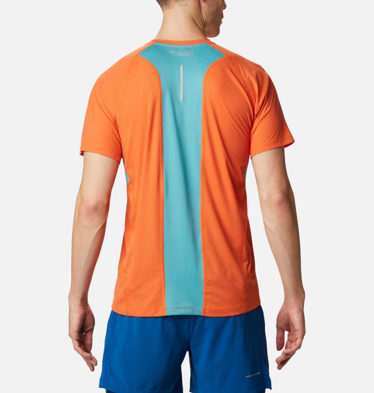 Thumbnail: Men's Titan Ultra II Running T-Shirt, Color: Tangy Orange, Teal, image 2