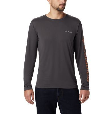 Men's Miller Valley&trade; Long Sleeve T-shirt Miller Valley&trade; Long Sleeve Gra | 463 | L, Shark, Burnished Amber, back