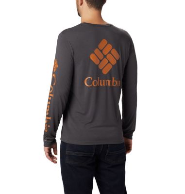 Men's Miller Valley&trade; Long Sleeve T-shirt Miller Valley&trade; Long Sleeve Gra | 463 | L, Shark, Burnished Amber, front