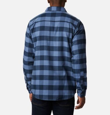 Camisa de franela el&aacute;stica Outdoor Elements para hombre Outdoor Elements&trade; Stretch Flannel | 023 | S, Collegiate Navy Buffalo Plaid, back