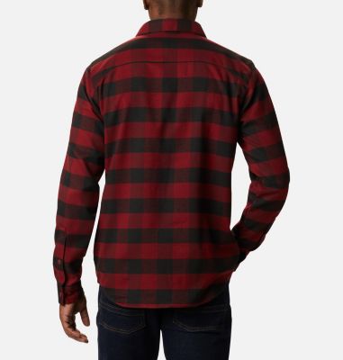 Camisa de franela el&aacute;stica Outdoor Elements para hombre Outdoor Elements&trade; Stretch Flannel | 023 | S, Red Jasper Buffalo Plaid, back
