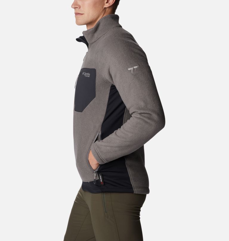 Men's Titan Pass 2.0 II Fleece Jacket, Color: City Grey, Black, image 3