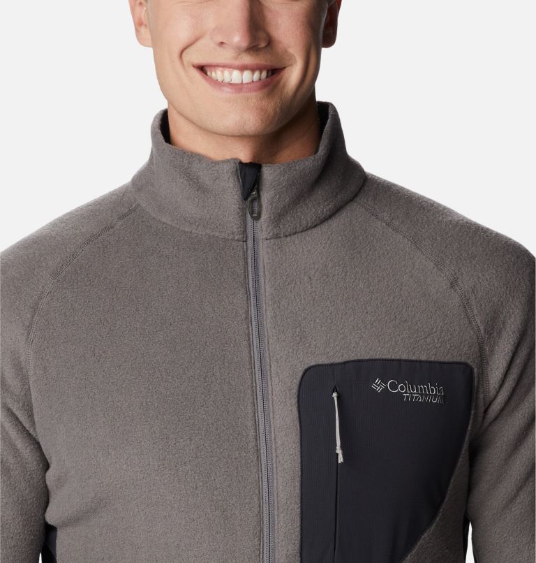 Men's Titan Pass 2.0 II Fleece Jacket, Color: City Grey, Black, image 4