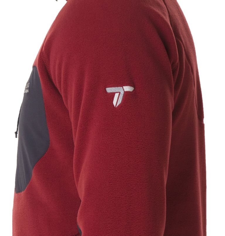 Men’s Titan Pass 2.0 Technical Fleece Jacket, Color: Red Jasper, Black, image 5