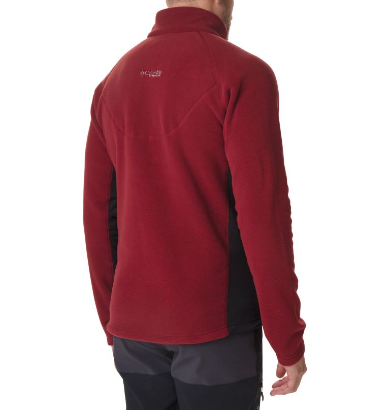 Men’s Titan Pass 2.0 Technical Fleece Jacket, Color: Red Jasper, Black, image 2