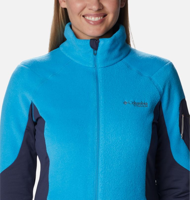 Thumbnail: Women's Titan Pass 2.0 II Full Zip Fleece Jacket, Color: Blue Chill, Nocturnal, image 4