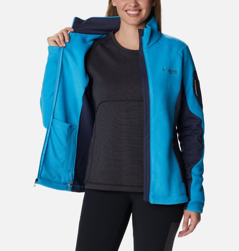 Women's Titan Pass 2.0 II Full Zip Fleece Jacket, Color: Blue Chill, Nocturnal, image 5