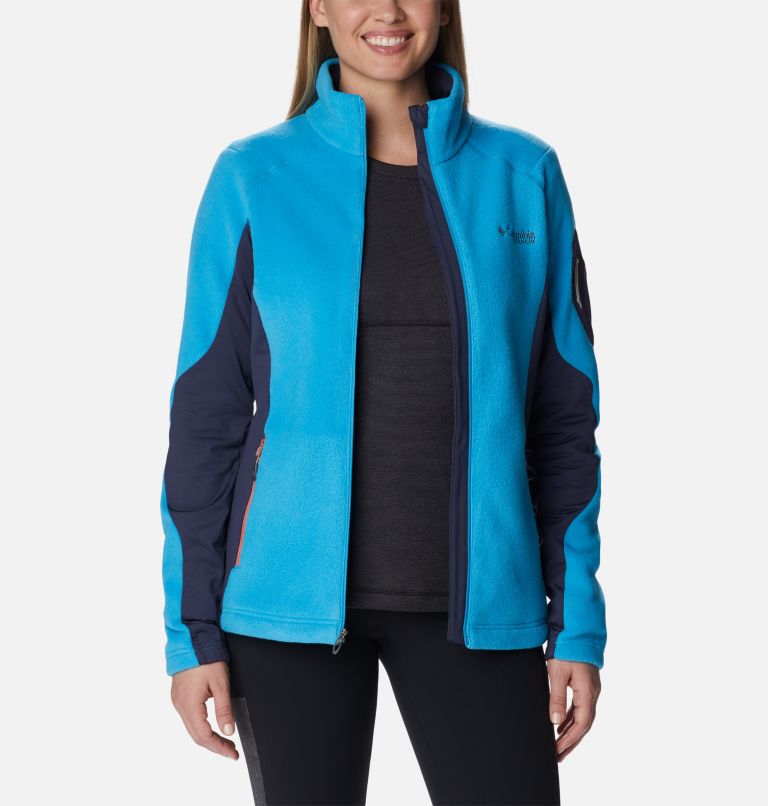 Women's Titan Pass 2.0 II Full Zip Fleece Jacket, Color: Blue Chill, Nocturnal, image 8