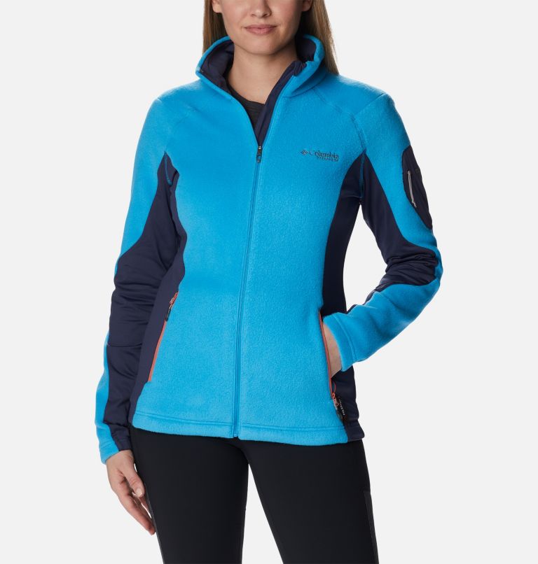 Women's Titan Pass 2.0 II Full Zip Fleece Jacket, Color: Blue Chill, Nocturnal, image 1