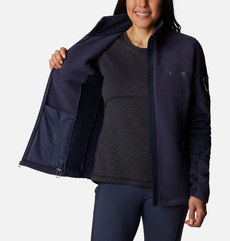 Women's Titan Pass 2.0 II Full Zip Fleece Jacket, Color: Nocturnal, Dark Nocturnal, image 5